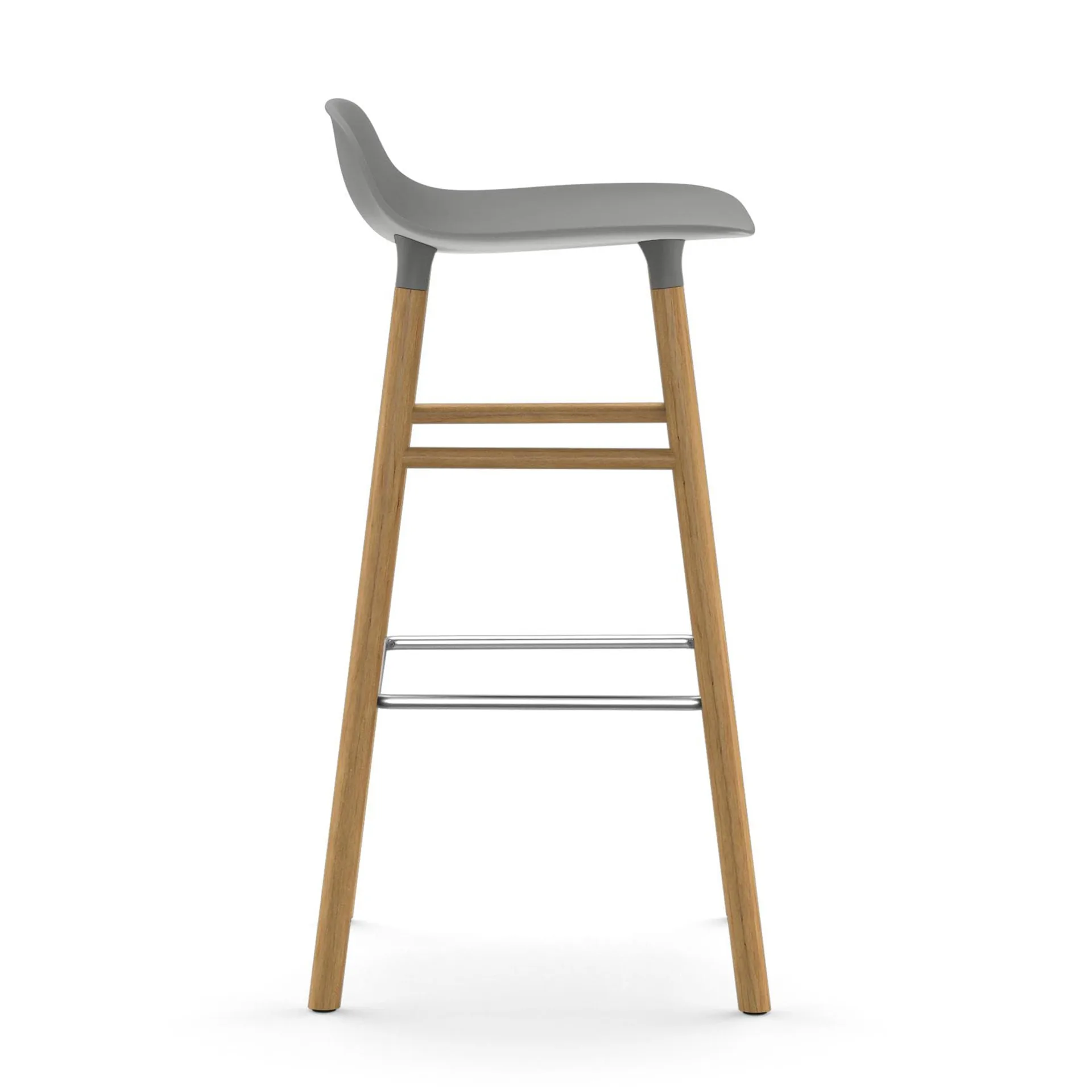 Form Chair barkruk eiken poten, grijs Normann Copenhagen
