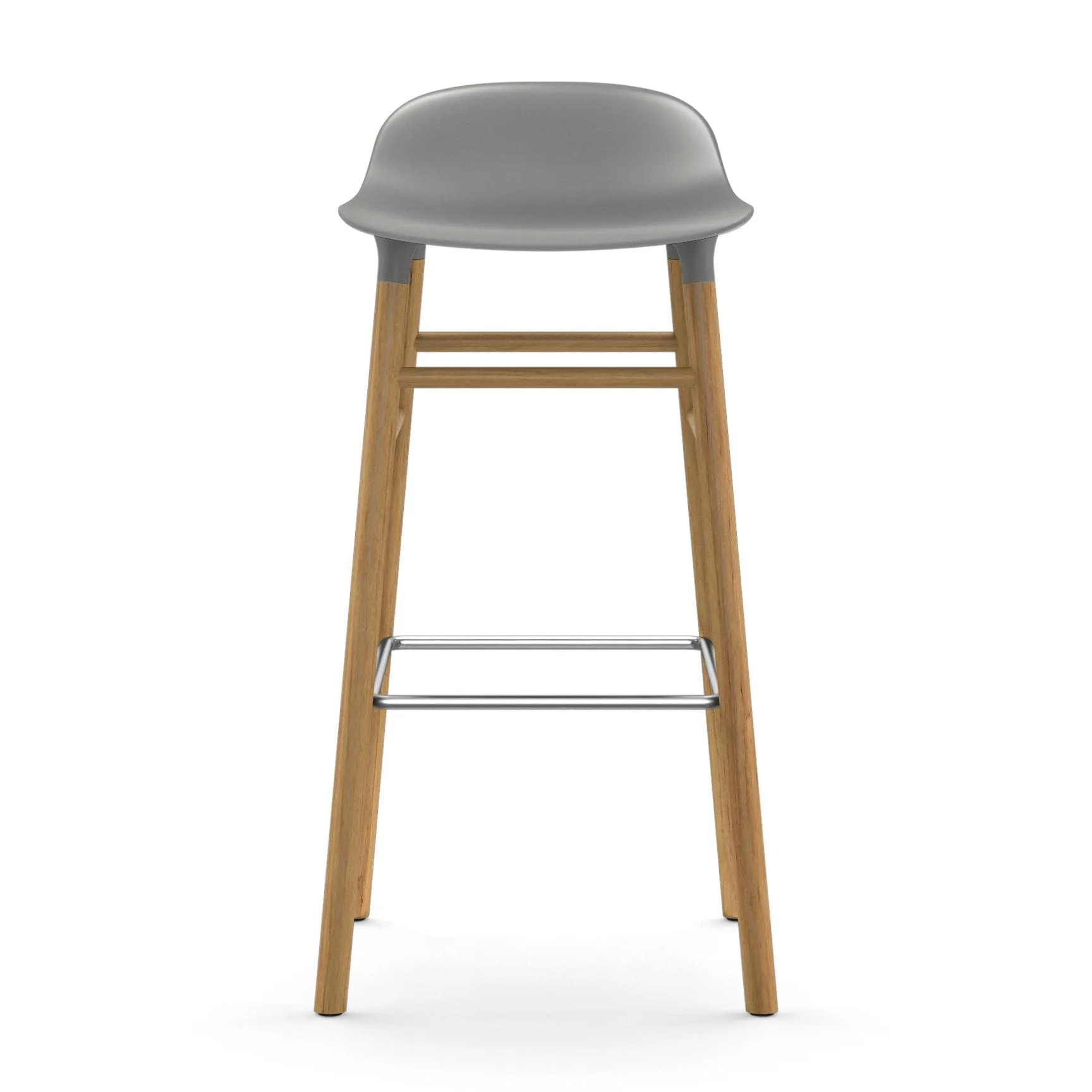 Form Chair barkruk eiken poten, grijs Normann Copenhagen