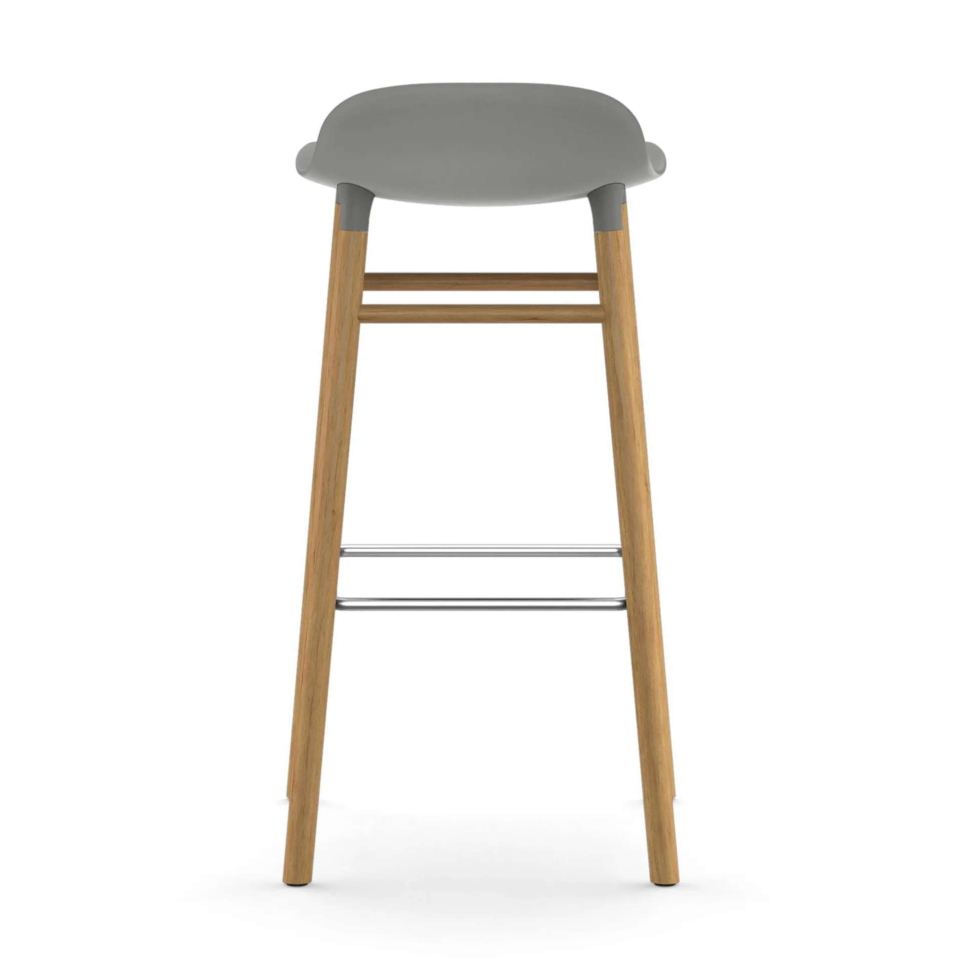 Form Chair barkruk eiken poten, grijs Normann Copenhagen