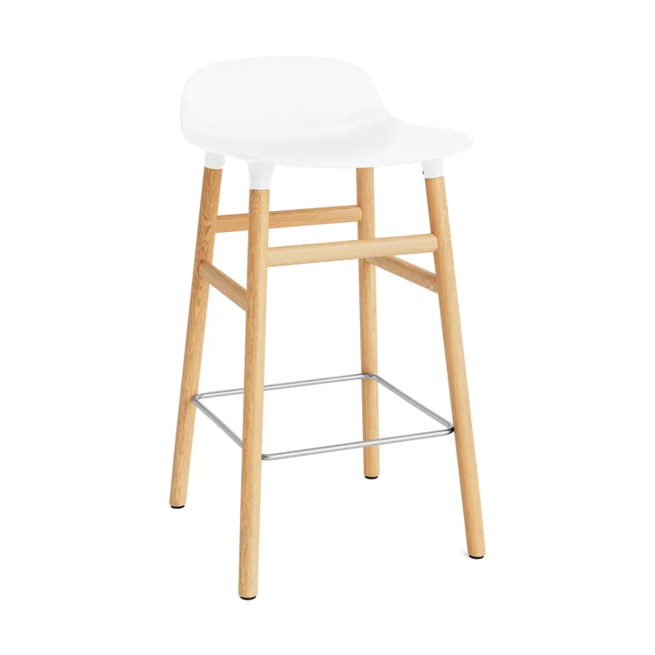 Form Chair barkruk eiken poten - wit - Normann Copenhagen