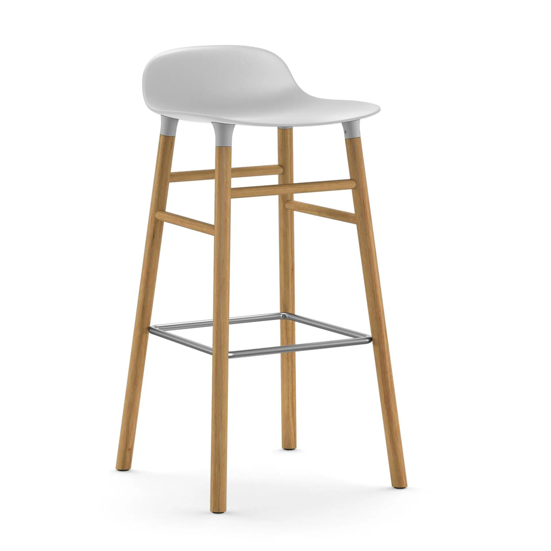 Form Chair barkruk eiken poten, wit Normann Copenhagen