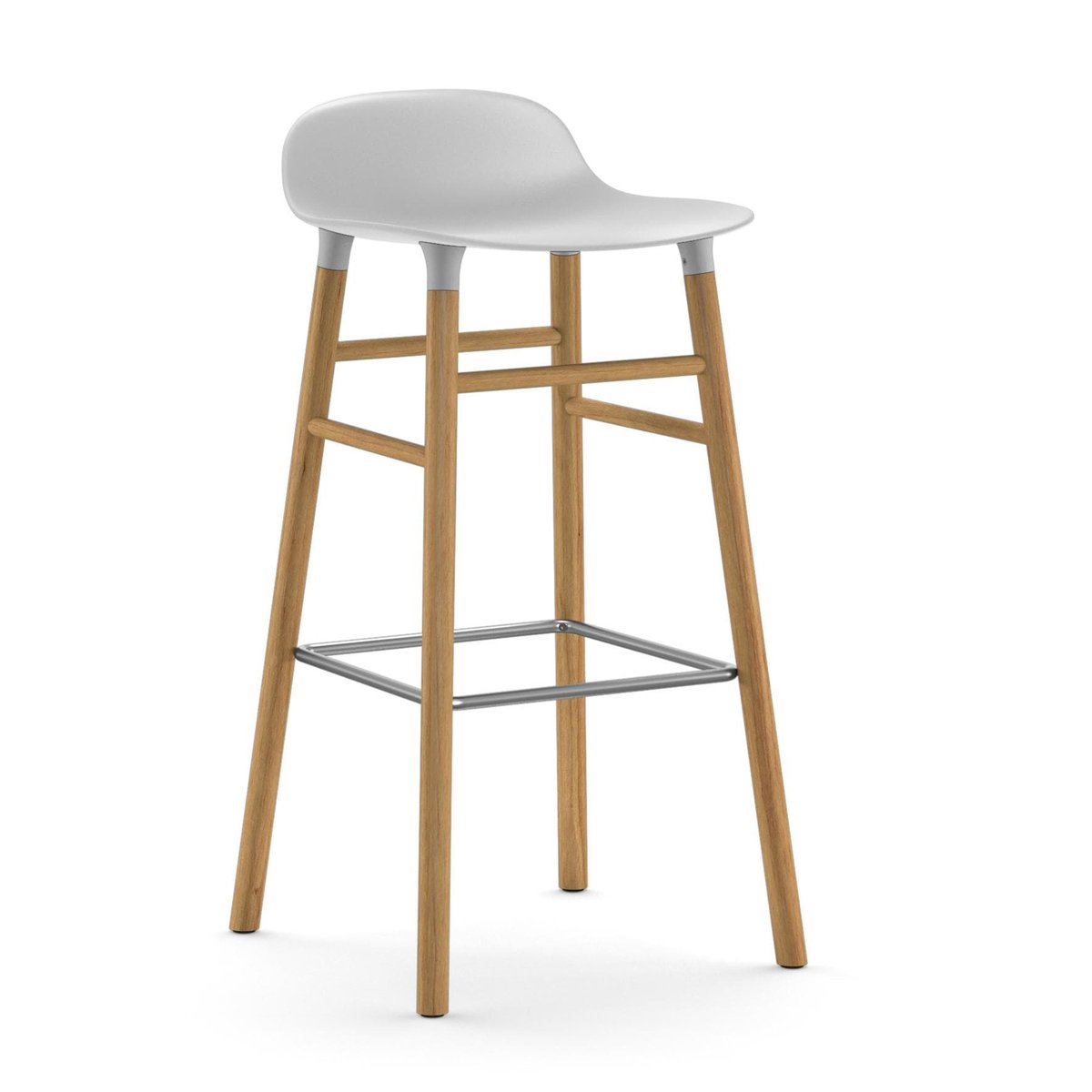 Normann Copenhagen Form Chair barkruk eiken poten wit