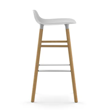 Form Chair barkruk eiken poten - wit - Normann Copenhagen