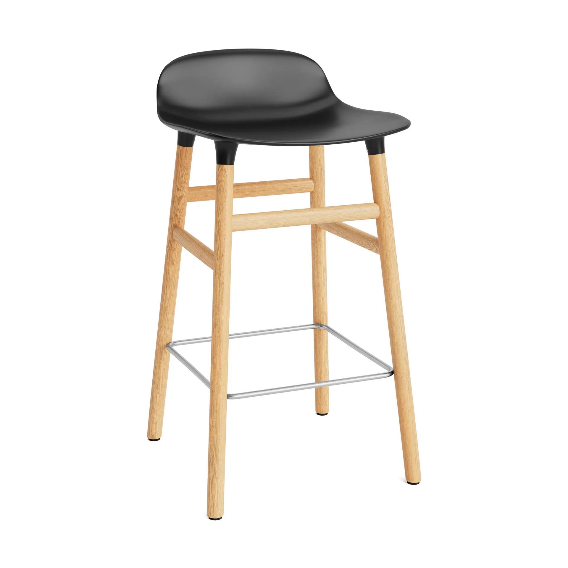 Form Chair barkruk eiken poten, zwart Normann Copenhagen
