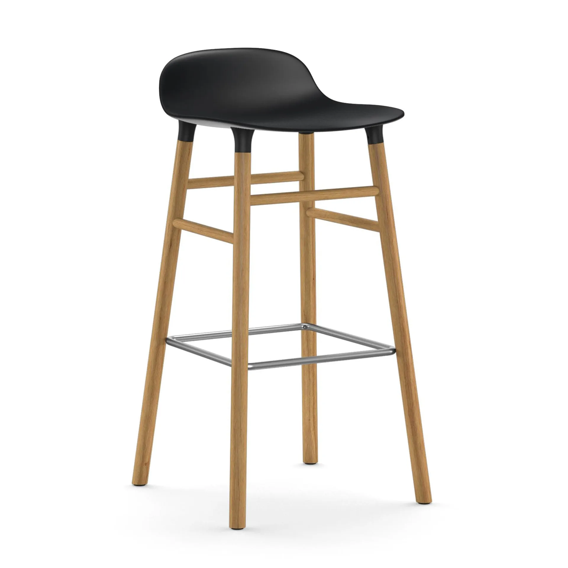 Form Chair barkruk eiken poten, zwart Normann Copenhagen