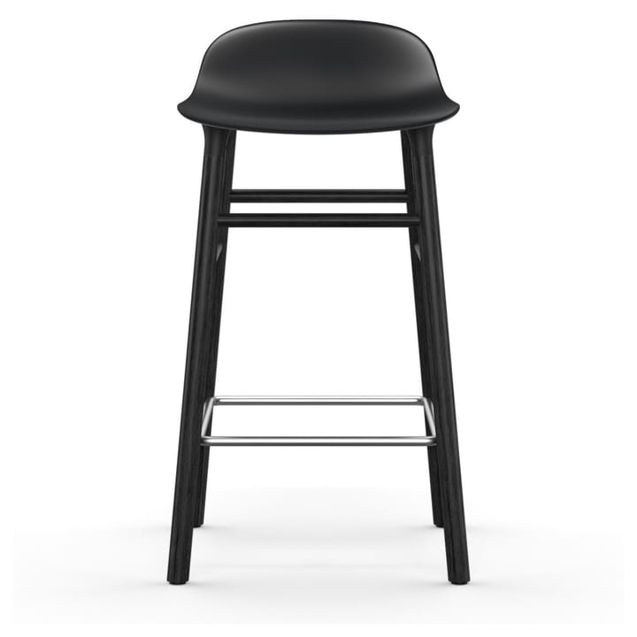 Form Chair barkruk gelakte eiken poten 65 cm, zwart Normann Copenhagen