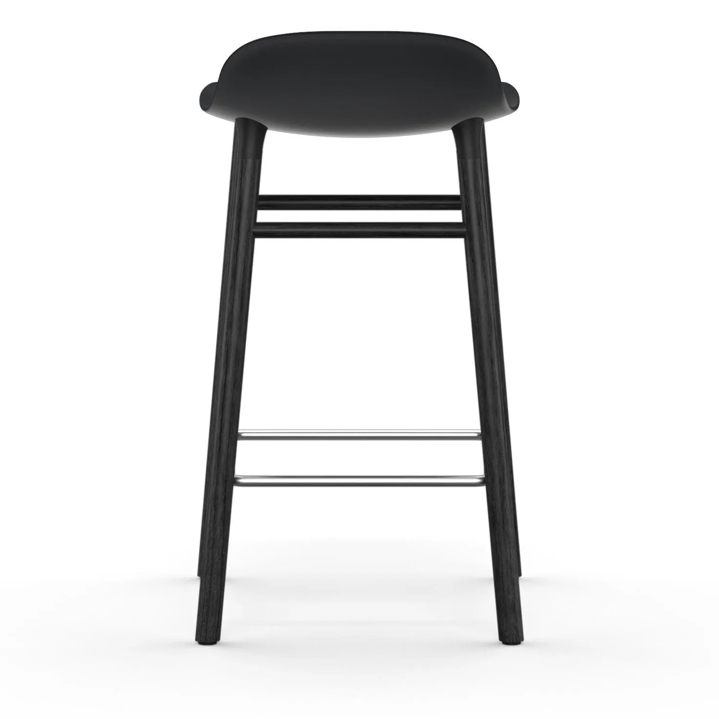 Form Chair barkruk gelakte eiken poten 65 cm, zwart Normann Copenhagen