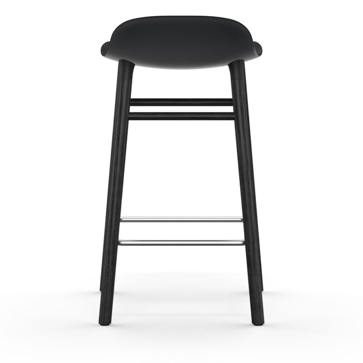 Form Chair barkruk gelakte eiken poten 65 cm, zwart Normann Copenhagen