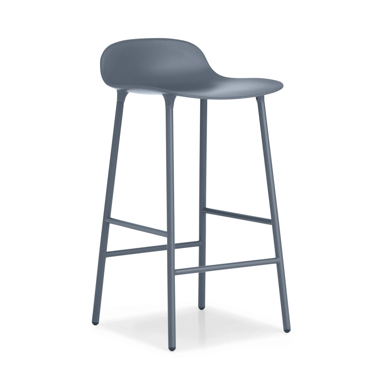 Normann Copenhagen Form Chair barkruk metalen poten blauw