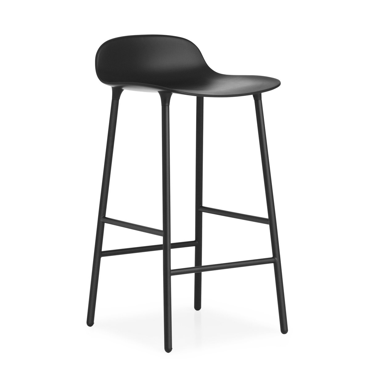 Normann Copenhagen Form Chair barkruk metalen poten zwart