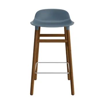 Form Chair barkruk walnoothouten poten - blauw - Normann Copenhagen