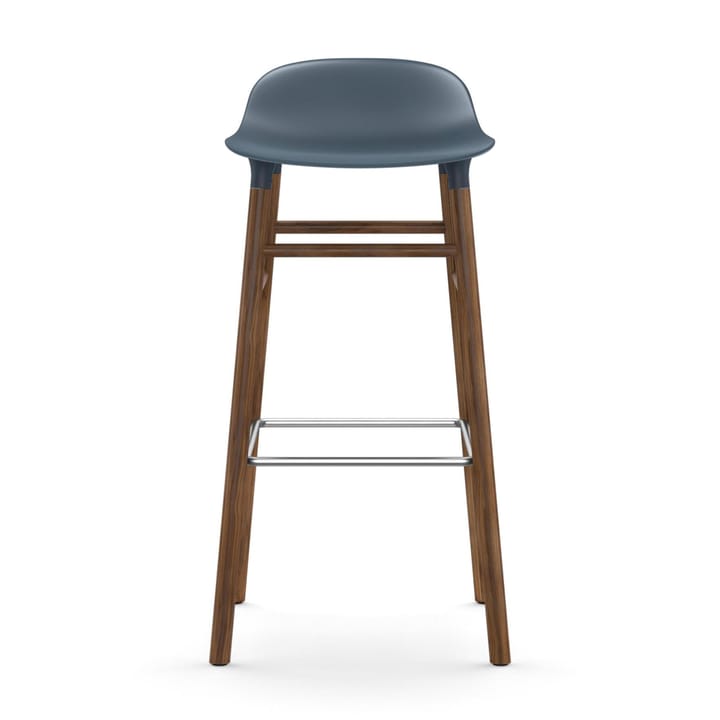 Form Chair barkruk walnoothouten poten, blauw Normann Copenhagen