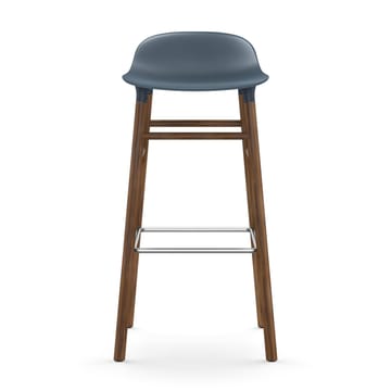 Form Chair barkruk walnoothouten poten - blauw - Normann Copenhagen