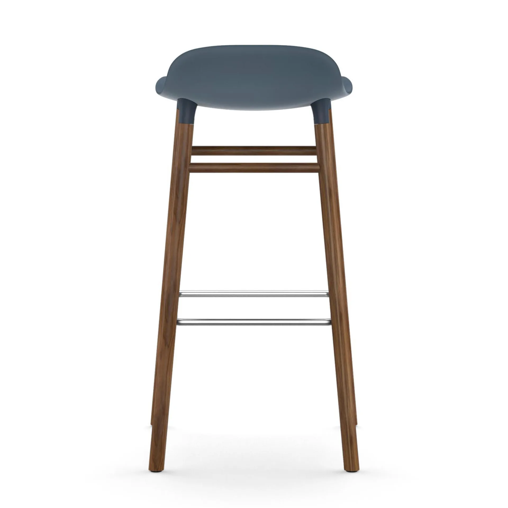Form Chair barkruk walnoothouten poten, blauw Normann Copenhagen
