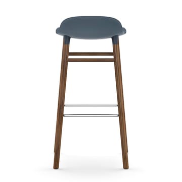 Form Chair barkruk walnoothouten poten - blauw - Normann Copenhagen