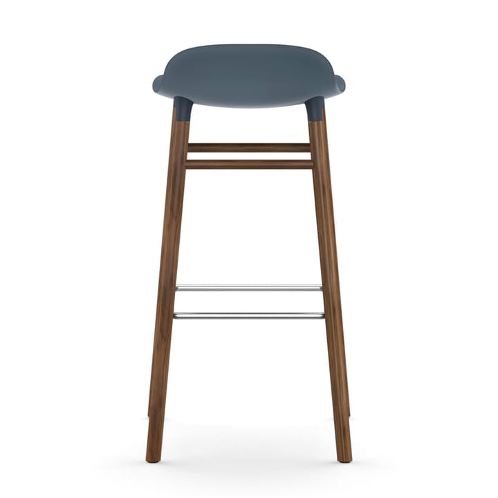 Form Chair barkruk walnoothouten poten, blauw Normann Copenhagen