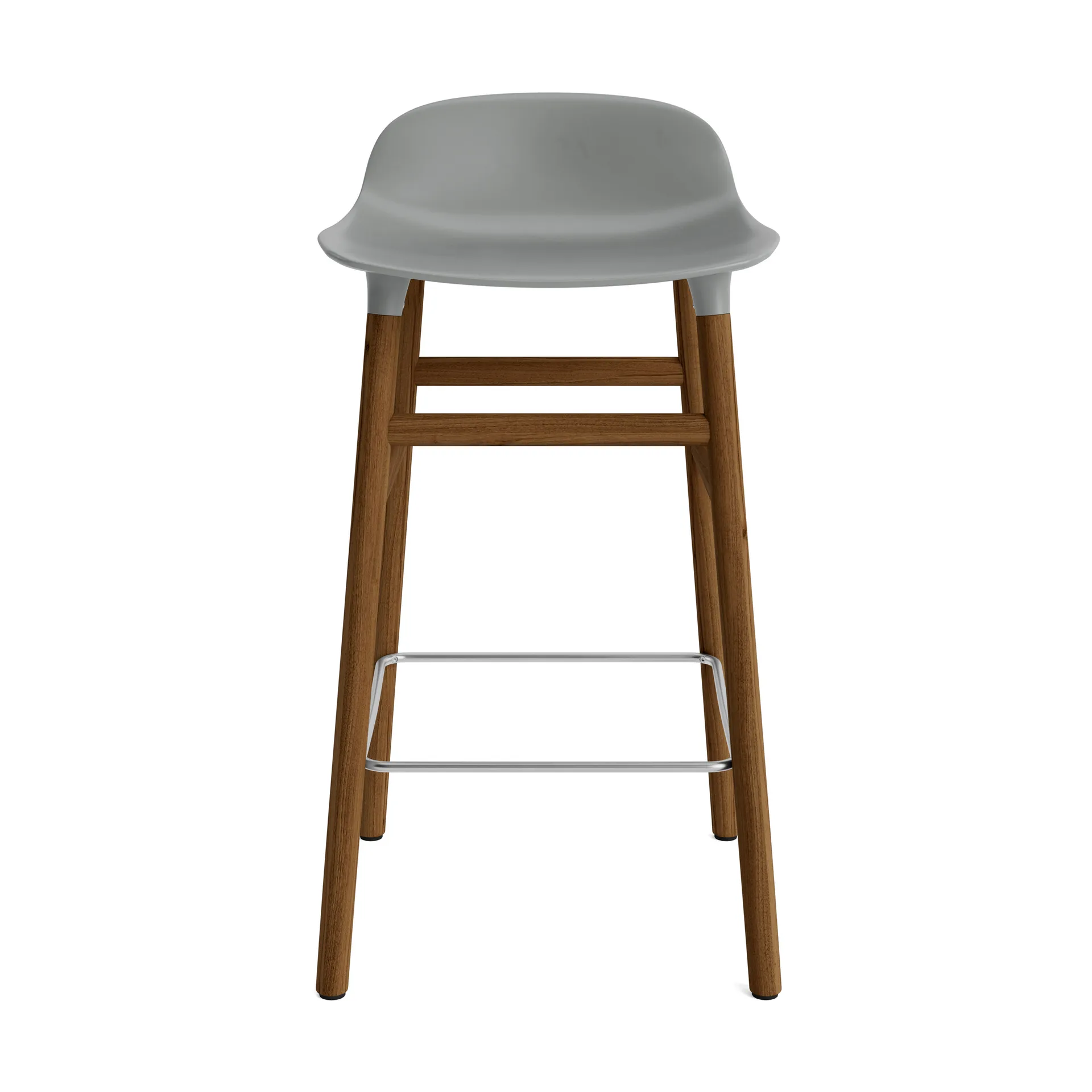 Form Chair barkruk walnoothouten poten, grijs Normann Copenhagen
