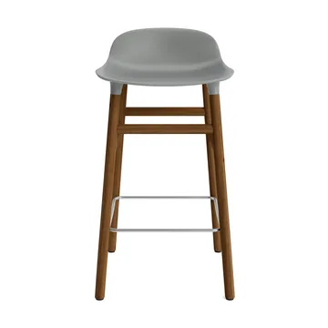 Form Chair barkruk walnoothouten poten - grijs - Normann Copenhagen