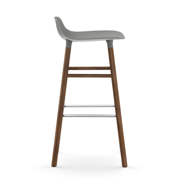 Form Chair barkruk walnoothouten poten - grijs - Normann Copenhagen