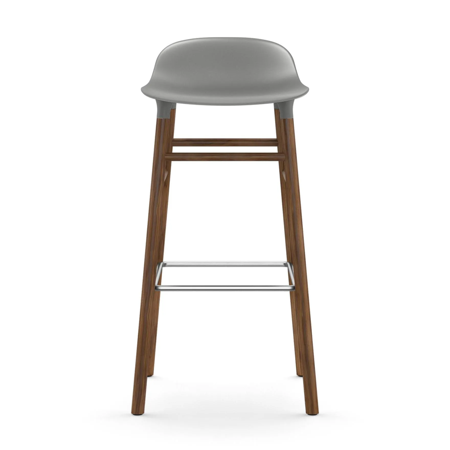 Form Chair barkruk walnoothouten poten, grijs Normann Copenhagen