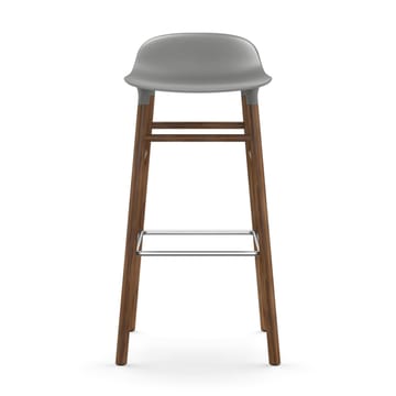 Form Chair barkruk walnoothouten poten - grijs - Normann Copenhagen