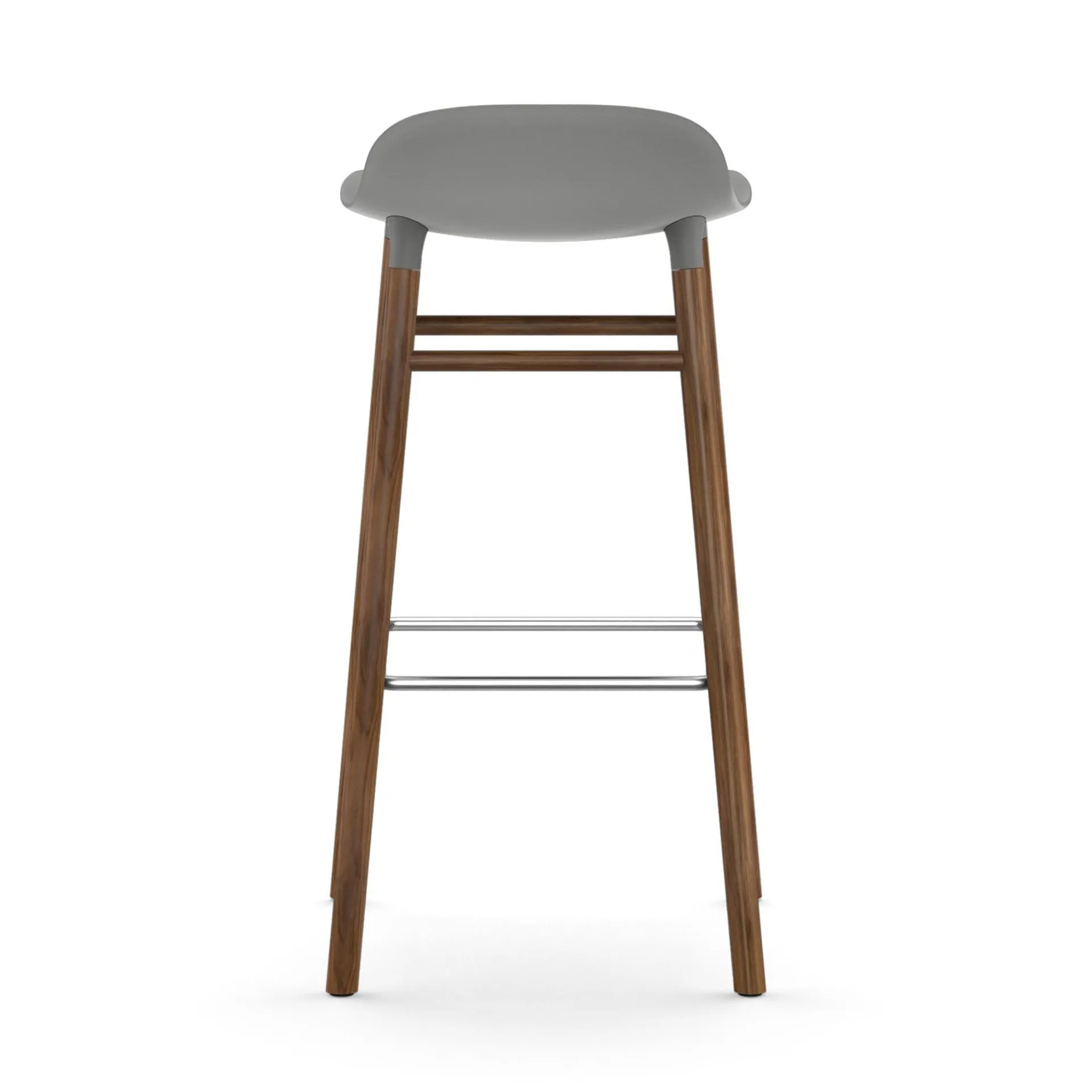 Form Chair barkruk walnoothouten poten, grijs Normann Copenhagen