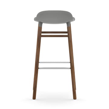 Form Chair barkruk walnoothouten poten - grijs - Normann Copenhagen