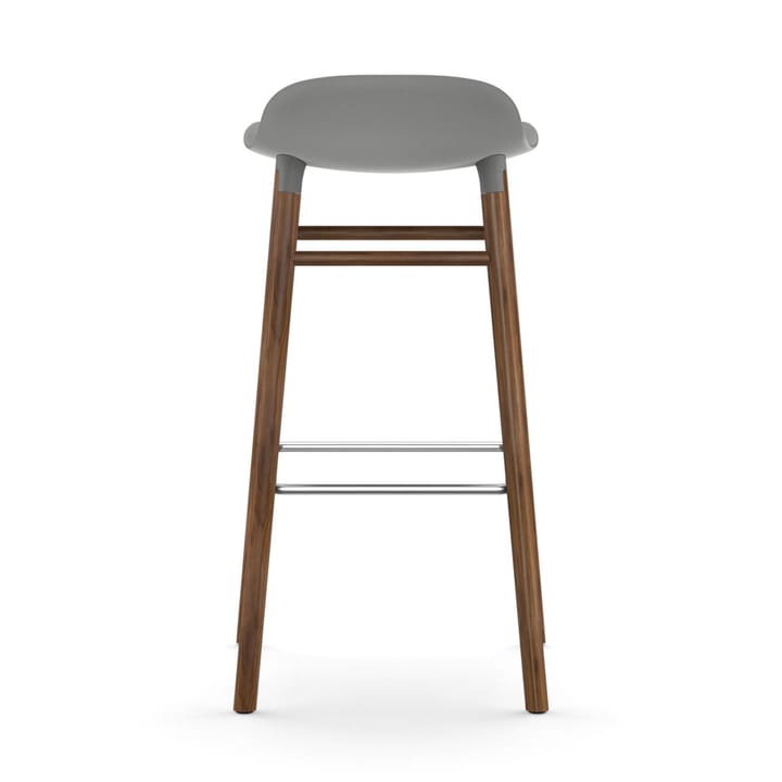 Form Chair barkruk walnoothouten poten, grijs Normann Copenhagen