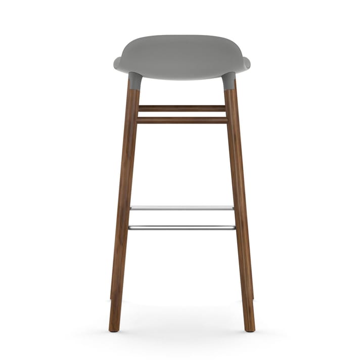 Form Chair barkruk walnoothouten poten - grijs - Normann Copenhagen