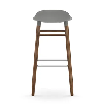 Form Chair barkruk walnoothouten poten - grijs - Normann Copenhagen