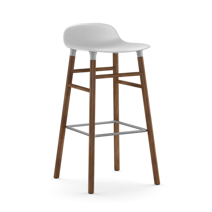 Form Chair barkruk walnoothouten poten - wit - Normann Copenhagen