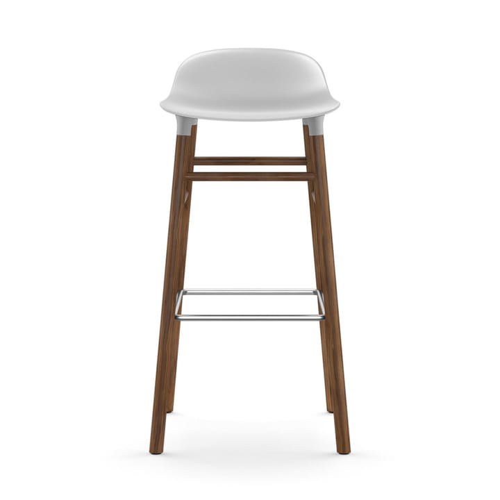 Form Chair barkruk walnoothouten poten, wit Normann Copenhagen