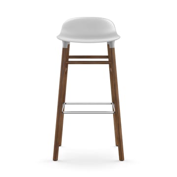 Form Chair barkruk walnoothouten poten - wit - Normann Copenhagen
