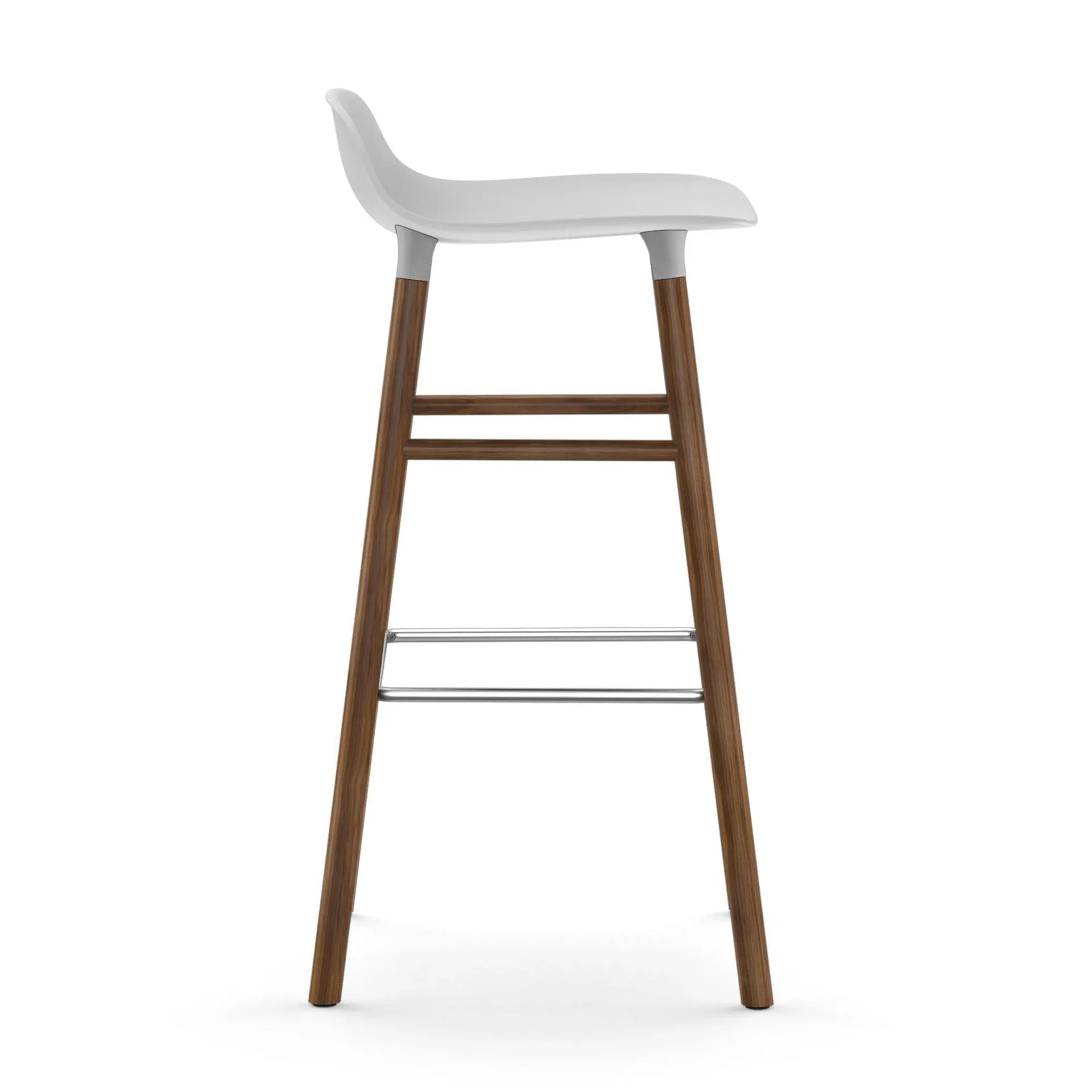 Form Chair barkruk walnoothouten poten, wit Normann Copenhagen