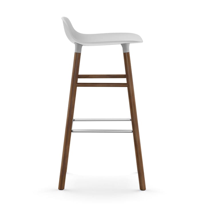 Form Chair barkruk walnoothouten poten - wit - Normann Copenhagen