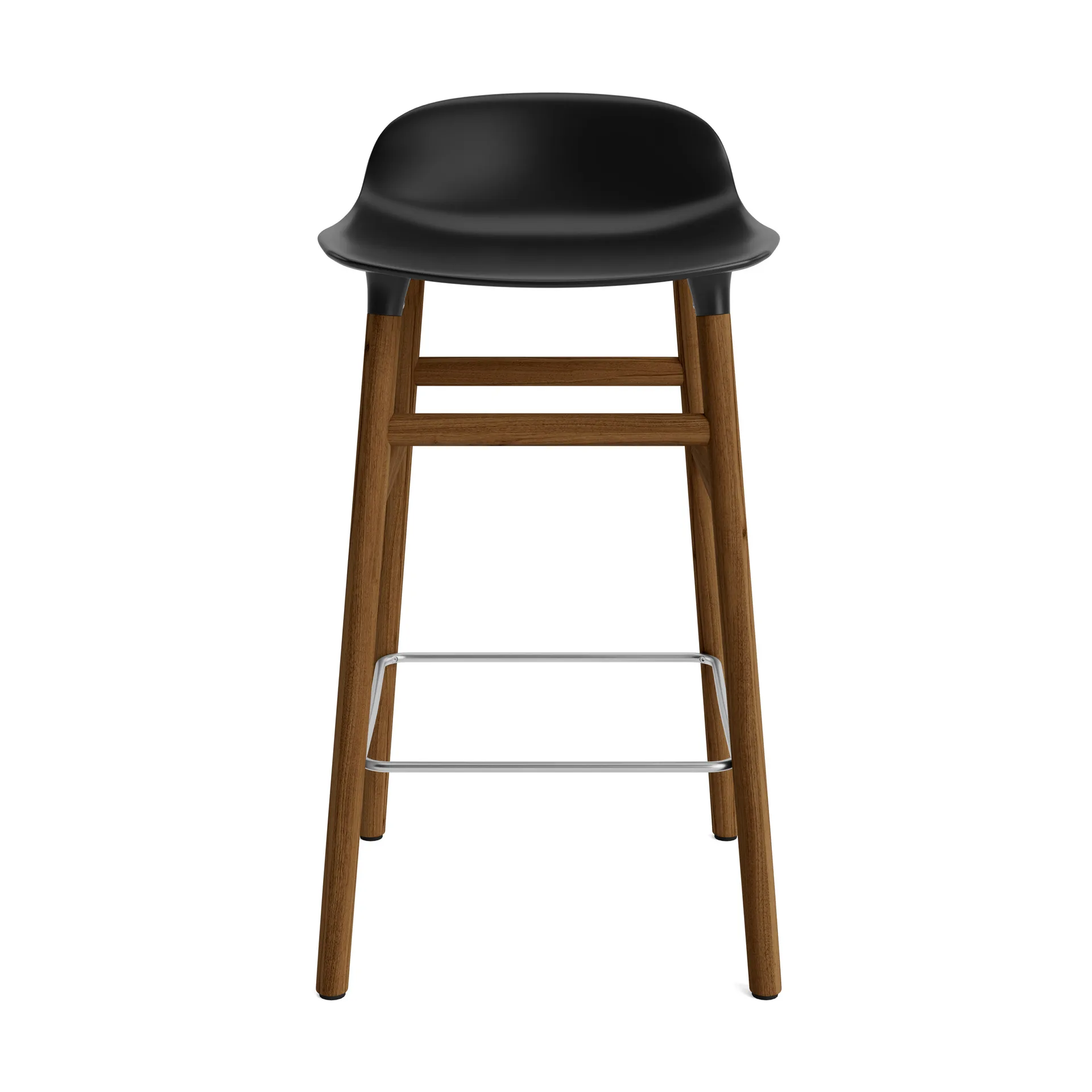 Form Chair barkruk walnoothouten poten, zwart Normann Copenhagen