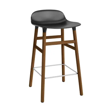 Form Chair barkruk walnoothouten poten - zwart - Normann Copenhagen