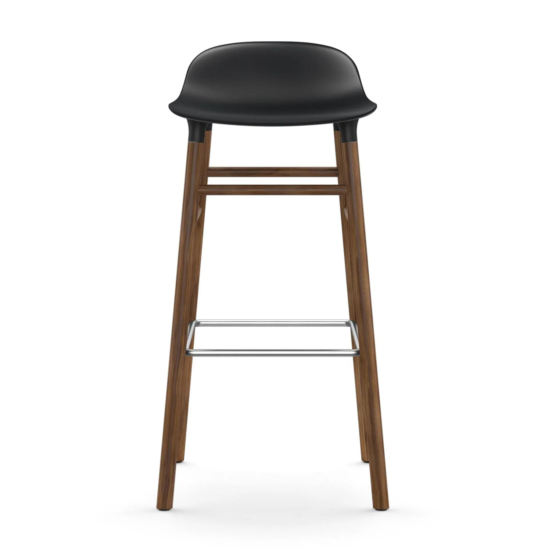 Form Chair barkruk walnoothouten poten, zwart Normann Copenhagen