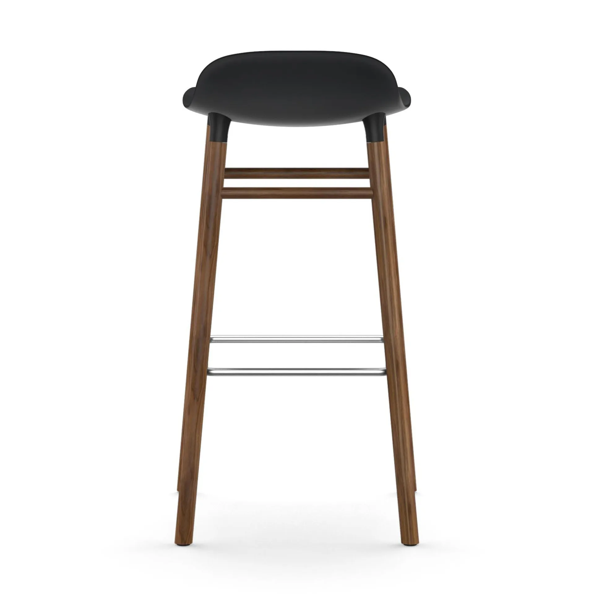 Form Chair barkruk walnoothouten poten, zwart Normann Copenhagen