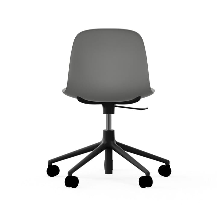 Form chair draaistoel, 5 W bureaustoel - grijs, zwart aluminium, wielen - Normann Copenhagen