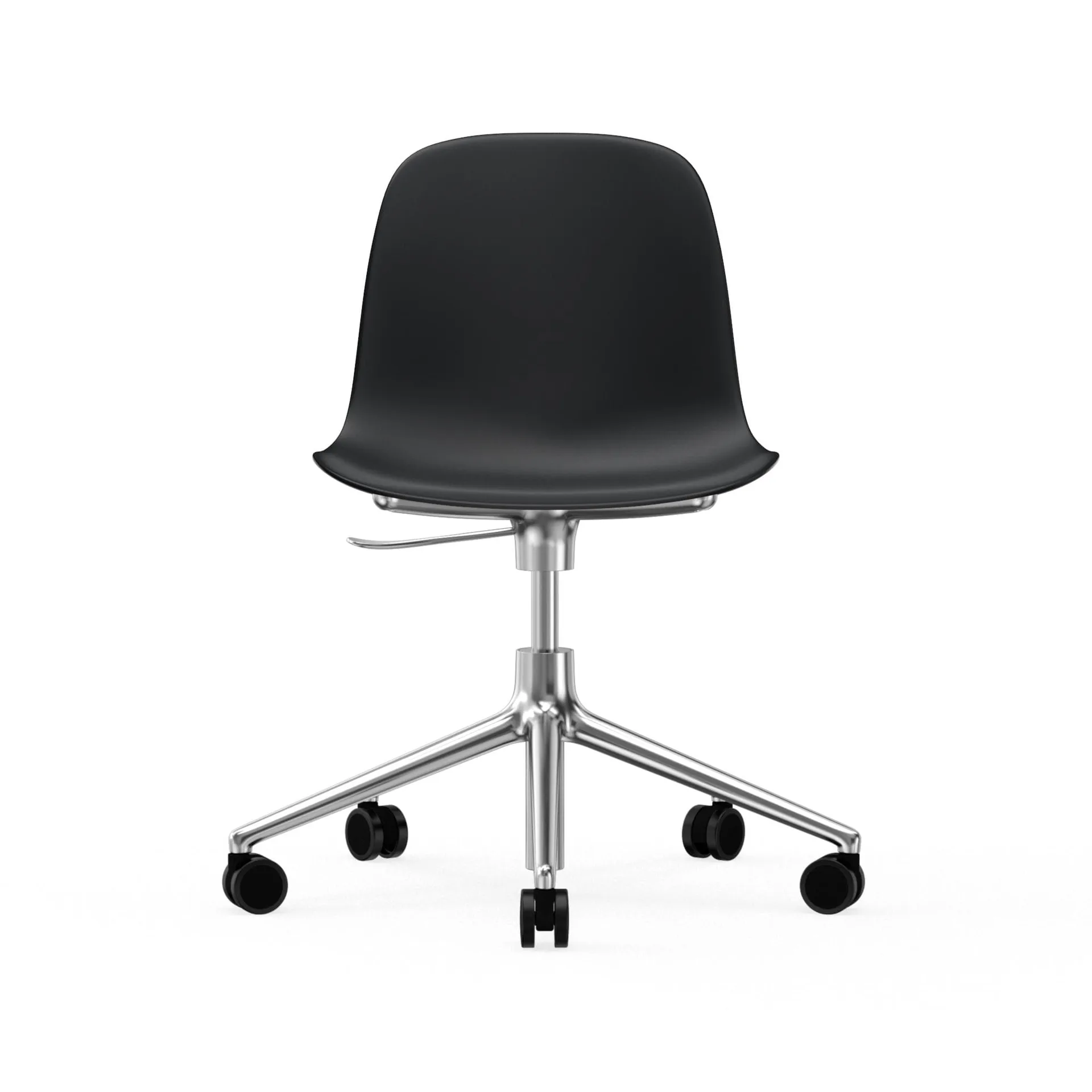 Form chair draaistoel, 5 W bureaustoel, zwart, aluminium, wielen Normann Copenhagen