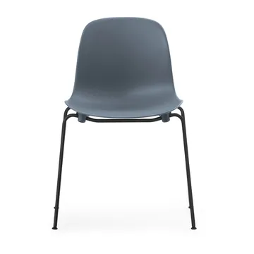 Form Chair stapelbare stoel zwarte poten 2-pack, Blauw - Normann Copenhagen