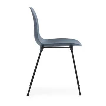 Form Chair stapelbare stoel zwarte poten 2-pack, Blauw - Normann Copenhagen