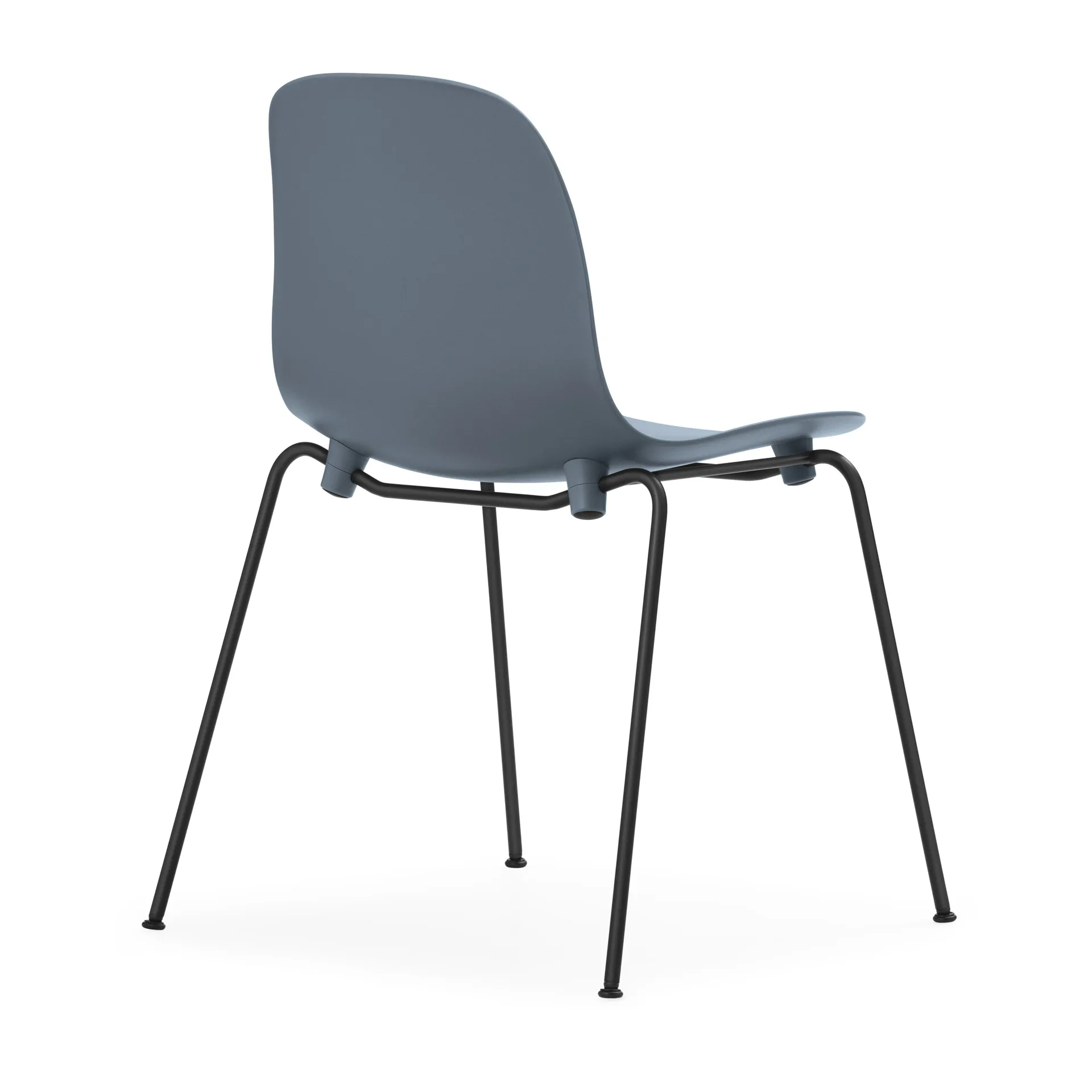 Form Chair stapelbare stoel zwarte poten 2-pack, Blauw,  Normann Copenhagen
