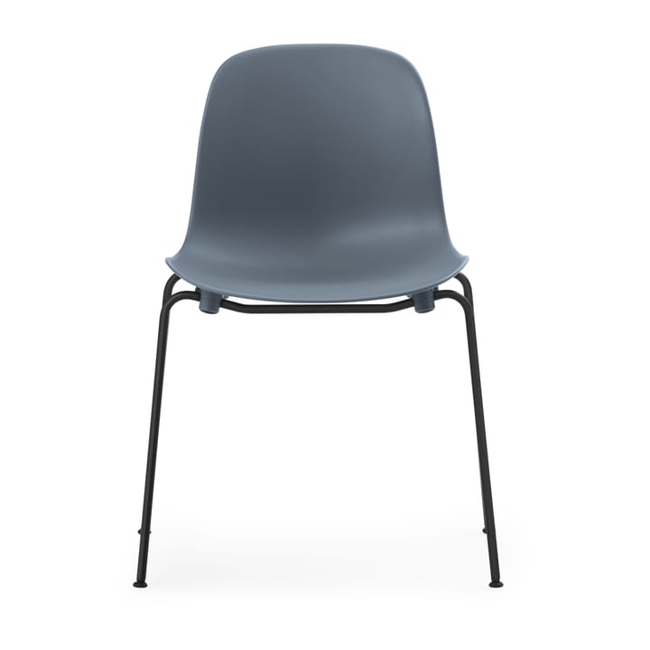 Form Chair stapelbare stoel zwarte poten 2-pack, Blauw Normann Copenhagen