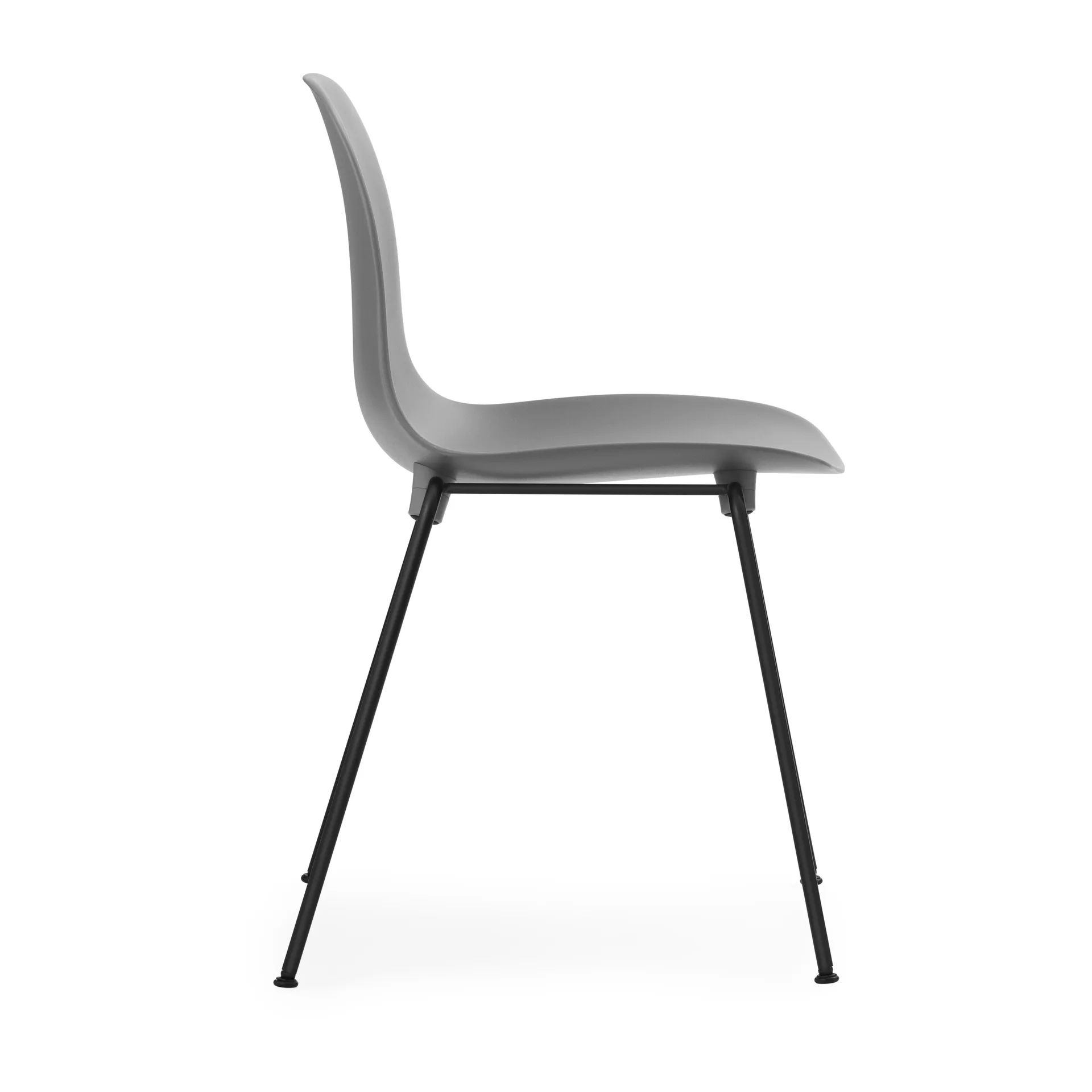 Form Chair stapelbare stoel zwarte poten 2-pack, Grijs,  Normann Copenhagen