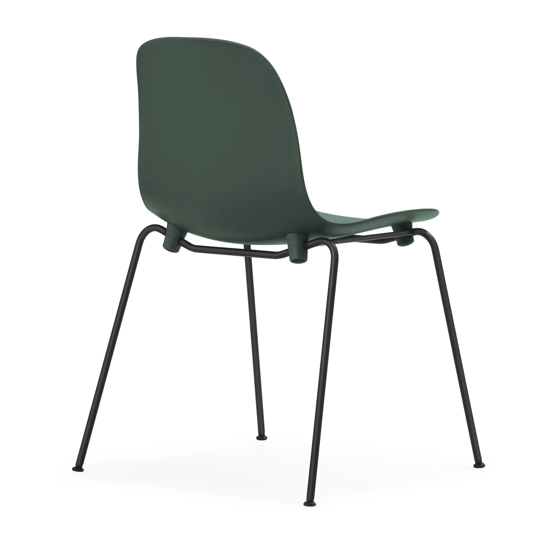 Form Chair stapelbare stoel zwarte poten 2-pack, Groen,  Normann Copenhagen