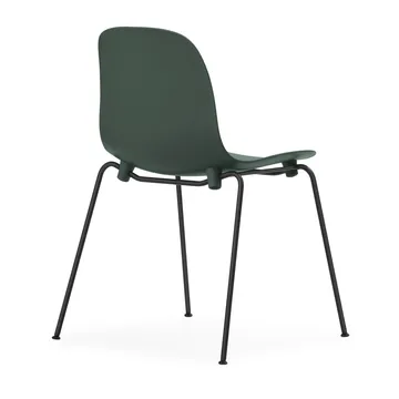 Form Chair stapelbare stoel zwarte poten 2-pack, Groen - Normann Copenhagen