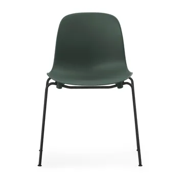 Form Chair stapelbare stoel zwarte poten 2-pack, Groen - Normann Copenhagen
