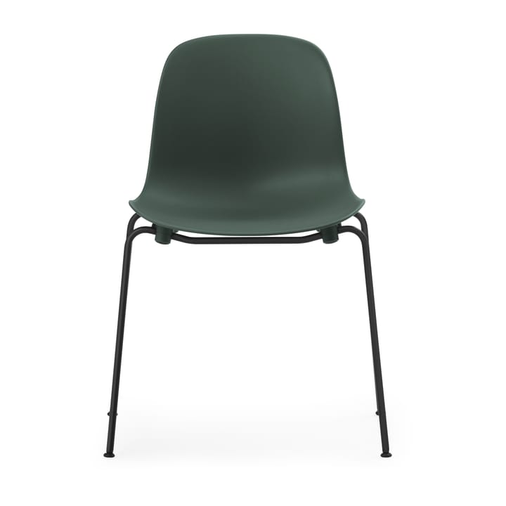 Form Chair stapelbare stoel zwarte poten 2-pack, Groen - undefined - Normann Copenhagen